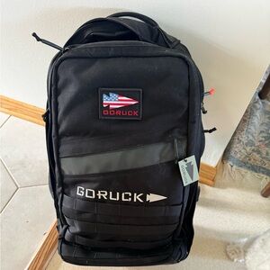 GoRuck Rucker long range black and orange 39L.